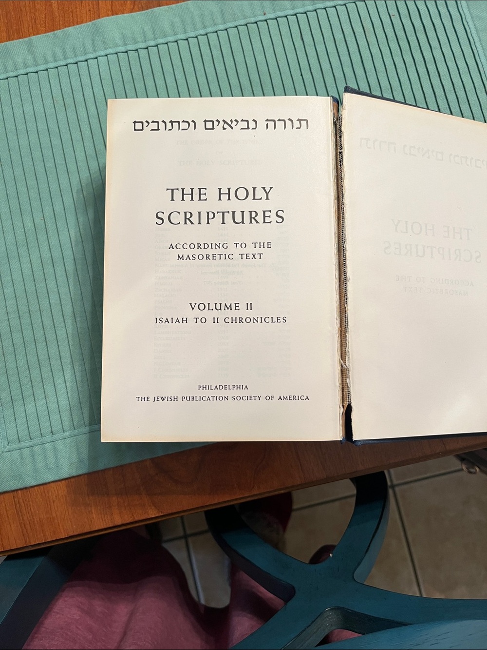The Holy Scriptures Volume II - hardcover